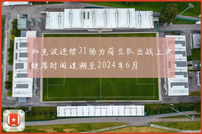 加克波连续31场为荷兰队出战上次缺席时间追溯至2024年6月